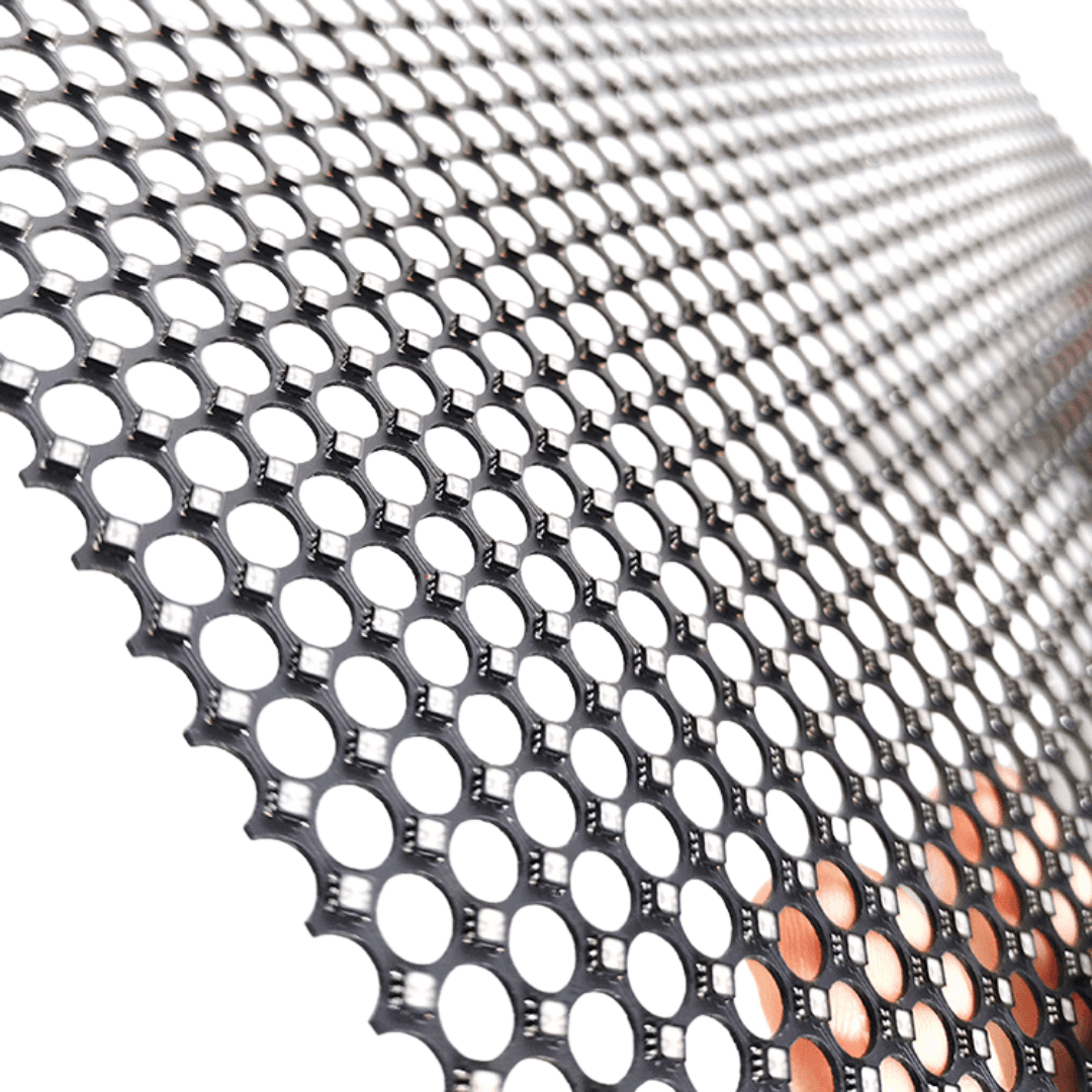 IlluMesh transparantie — doorzicht door het LED-scherm